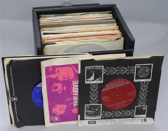 A Record Box containing a quantity of 1960s-70s 7 inch singles